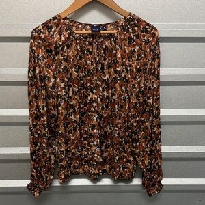 GAP Women's‎ Floral Buttoned Blouse Office Cottagecore Prairie Artsy Size Medium